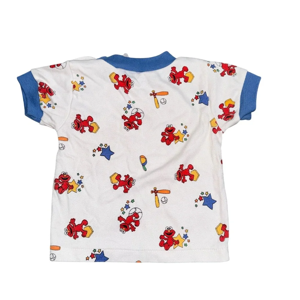 Sesame Street Babies T-Shirt Kids 24M White Good Vintage Elmo Sports AOP 90s